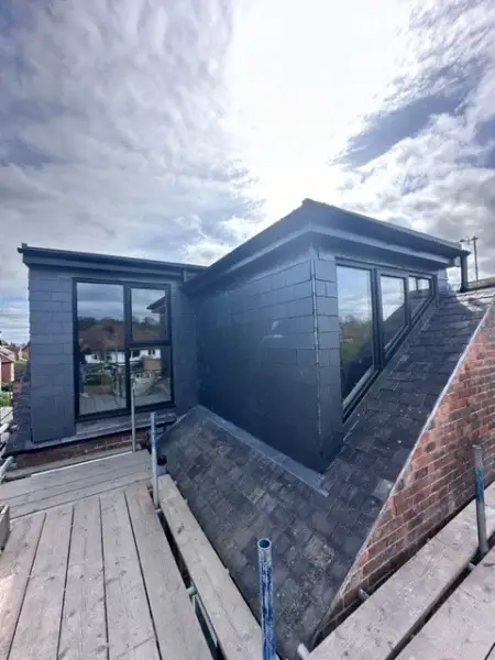 flat roof dormer along off shoot 3: Swipe To View More Images