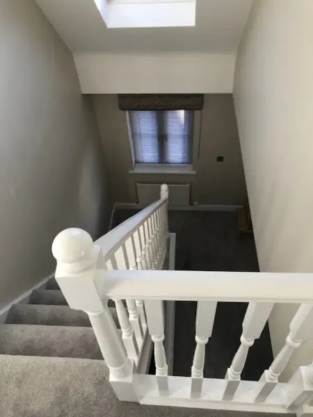 ceiling removed to allow light on to the 1st floor landing: Swipe To View More Images