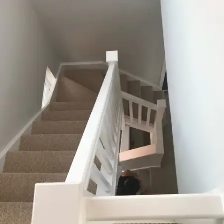 winding staircase viewed from the loft landing: Click Here To View Larger Image