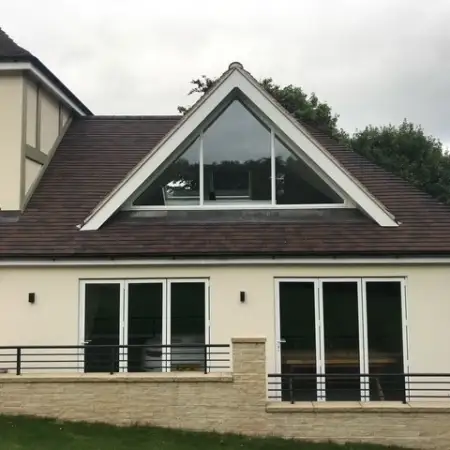 glass gable conversion built above a garage: Click Here To View Larger Image