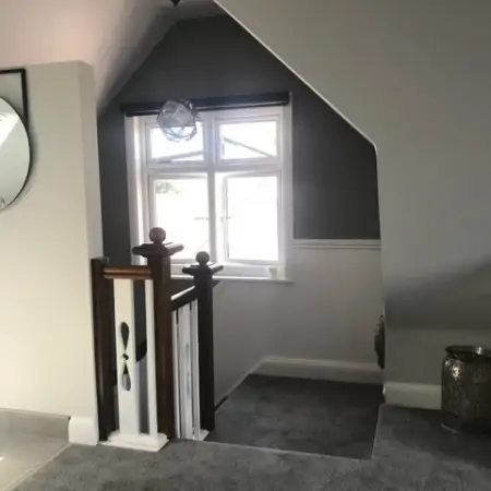 open plan loft with No door at the top of the stairs: Click Here To View Larger Image